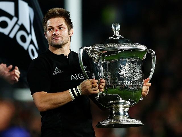 Serial winner...All Blacks captain Richie McCaw with his latest silverware